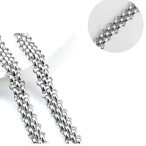 Chaine cubaine en acier inoxydable pour homme femme, bijoux hip hop collier bracelet.