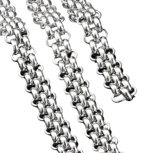 Chaînes en métal en acier inoxydable pour fabrication bijoux DIY collier et bracelet.
