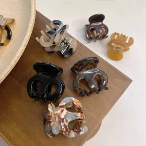 Kleine Acetat Haarklammern Mini Haarklammern fuer Damen Pferdeschwanz Haarschmuck