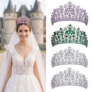 Bridal crystal tiara crown rhinestone wedding hair accessories party pageant headpiece