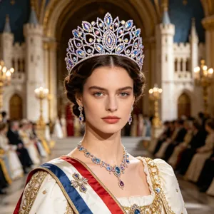 Atemberaubendes europäisches Braut Kristall Tiara Krone Halskette Ohrringe Set Hochzeit.