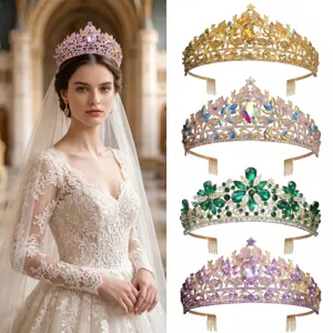 Atemberaubende Braut-Krone Diadem aus Kristall und Legierung für Hochzeit und Party.