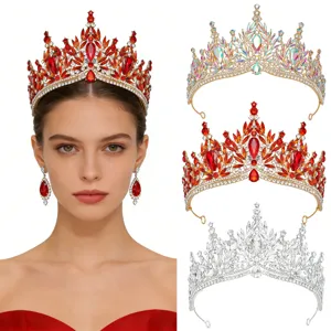 Bridal Crown Tiara Alloy Rhinestone Crystal Headpiece Forest Style For Wedding Birthday Party Women Jewelry Accessories