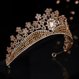Wunderschöne Barock Strass Braut Krone glitzernde Kristall Hochzeit Tiara Haaraccessoire.