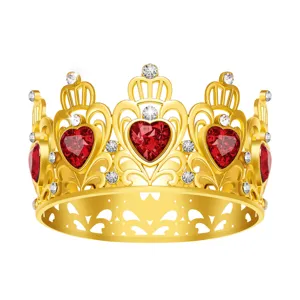 Herzförmige Strass Krone Tiara Für Kinder Geburtstag Party Dekoration Legierung Kristall Prinzessin König Krone Festliche Haarschmuck