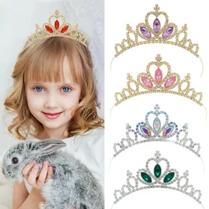 Legierung Strass Krone Stirnband Süße Prinzessin Tiara Haarschmuck Für Mädchen Geburtstag Party Cosplay Kleid Schmuck Geschenk