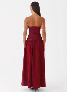 Elegant strapless ruched patchwork long maxi dress for women summer evening party wear.
