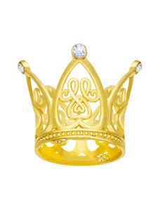 Mini gold alloy crown cake topper sparkling rhinestone heart tiara small decorative accessory