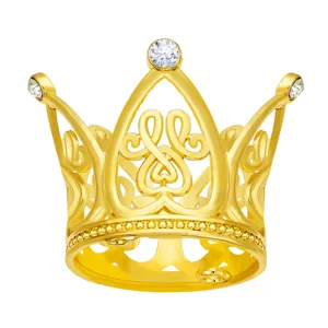 Mini Alloy Heart Crown Rhinestone Cake Topper Gold Rose Gold Silver Black Metal Tiara Perfume Bottle Cap Ornament Decoration