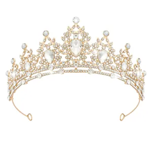 Kinderen Prinses Kroon Diadeem Kristal Strass Haaraccessoire Verjaardagsfeest Toneelvoorstelling