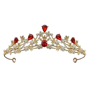 Children's crystal princess crown tiara for birthday party, stage performance, and hair accessories.