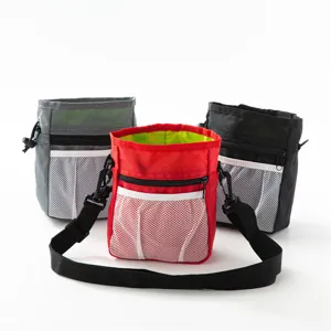 Portable Pet Training Treat Pouch Oxford Cloth Multifunctional Outdoor Travel Snack Bag Waist Bag With Drawstring