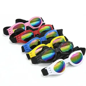 Colorful pet goggles for dogs cats windproof UV protection adjustable elastic strap fashion eyewear