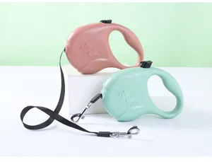 Laisse rétractable automatique pour chien avec poignée ergonomique pour promenades