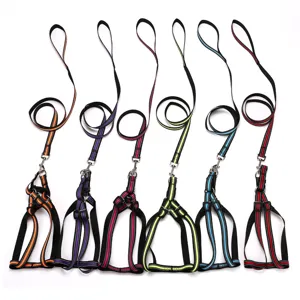 Reflective Dog Harness and Leash Set Thickened Anti Pull Pet Traction Belt