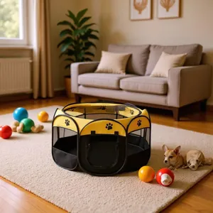 Foldable Pet Playpen Octagonal Tent Portable Oxford Cloth Cat Delivery Room Breathable Dog Kennel House Pet Supplies