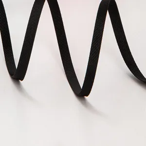 Detailopname van de duurzame zwarte nylon platte riem voor oprolbare hondenriemen