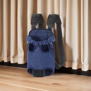 Portable Pet Chest Backpack Breathable Mesh Dog Cat Outing Bag Adjustable Travel Carrier Bag For Small Dogs Cats