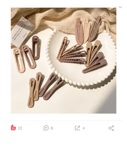 Matte morandi hair clips set, elegant minimalist duckbill and side hair accessories.