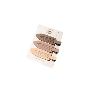 Matte duckbill hair clips set, minimalist side hair pins for women, cute bangs styling accessories.