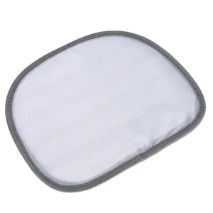 Detail of a grey removable padded base for a portable pet carrier backpack accessory