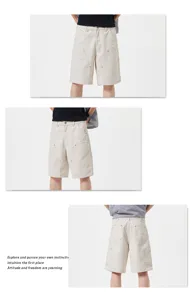 Casual φαρδιά ανδρικά σορτς κάργκο, streetwear στυλ με πολλές τσέπες και βαμβάκι.