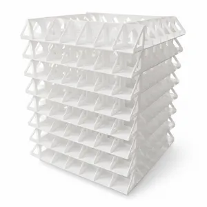 Vertical rotating Perler bead storage tower with 221 slots for sorting organizer bottles