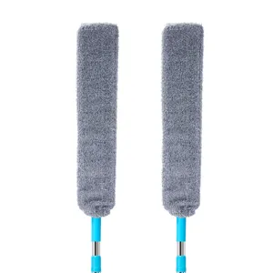 Plumero Electrostático Doméstico para Brechas con Varilla Retráctil Cepillo de Limpieza Flexible de Microfibra para Fondo de Cama Muebles