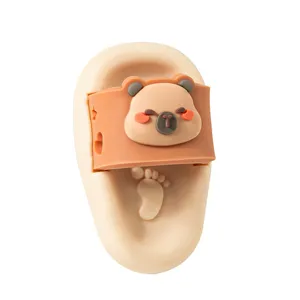 Novelty 3D slipper shaped eraser featuring a cute cartoon Capybara character for school