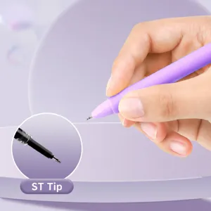 Retractable Gel Pen 0.5mm Fine Point Morandi Macaron Candy Color Plastic Ballpoint Pens For School Office Writing