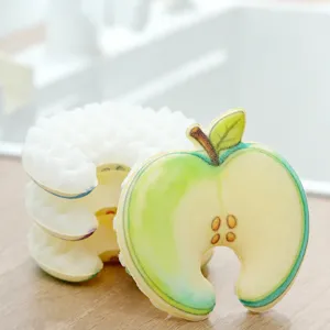 Linda esponja de cocina con forma de manzana para eliminar la grasa de forma eficaz