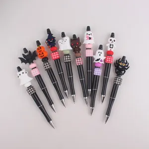 Halloween Perlen Gelstifte Süß Silikon Cartoon Geist Kürbis Spinne Neuheit Stifte Set