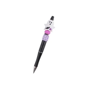 Halloween Perlenstift mit einem süssen Geist dekor und Silikonperlen für schönes Schreiben.