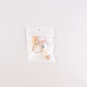 Houten kraal siliconen madeliefje lanyard sleutelhanger schattig accessoire voor sleutels ID