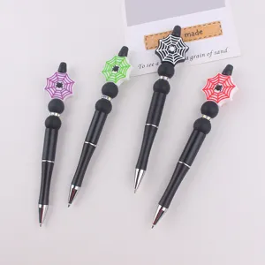 Penna con perline in plastica a ragnatela, penna regalo creativa per scrittura quotidiana.