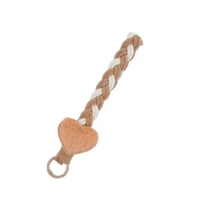 Autumn winter plush heart phone lanyard braided bag charm cute keychain for women and girls