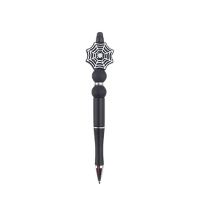 Halloween ragnatela perline penna a sfera creativa silicone penna gel cancelleria regalo
