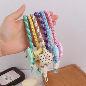 Handgemachte geflochtene Stern Handykette, bunte gewebte Tasche Anhänger Becher Lanyard Zubehör