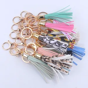 8cm leder quasten schlüsselanhänger set mit goldenem karabiner haken taschen zubehör