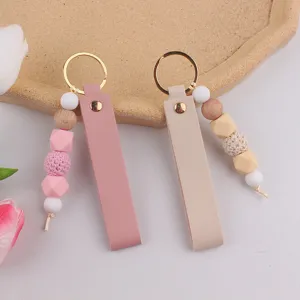 Portachiavi artigianale in pelle silicone DIY ciondolo borsa simpatico anello chiave auto