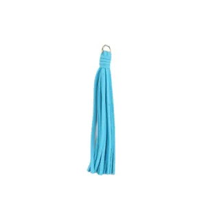 Koreanischer Samt Quaste 10cm blaue Wildleder Fransen Anhänger für Taschen Kleidung Textilien