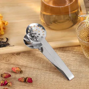 Stainless Steel Tea Clip Lemon Clip Ice Cube Tong Multifunctional Kitchen Tool Tea Strainer For Home Office