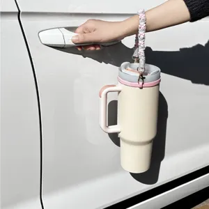 Handgefertigter geflochtener Becherriemen für Stanley Tasse, süßes Handgelenk Lanyard.