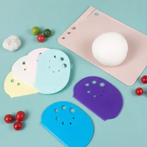 Rascador de Masa de Plástico Con Escala Rascador de Banco Flexible Espátula para Pastel Cortador de Pastelería Para Hornear Herramientas de Cocina