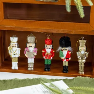 Weihnachten Harz Nussknacker Soldat Hängende Ornamente Urlaub Baum Dekorationen Traditionelle Soldat Desktop Figuren Für Haus Fest Party Dekor