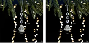 Weihnachtsbaum Kristall Perle Hänger, Acryl Tropfen Anhänger für festliche Dekoration.