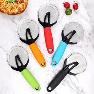 Roestvrijstalen Pizzasnijder Wiel Met Ergonomisch Kunststof Handvat Scherp Mes Keukengereedschap