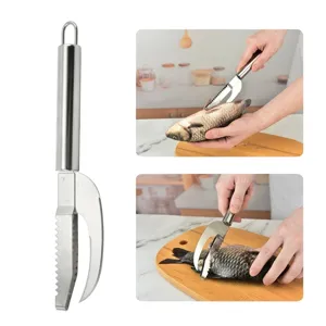 Squamatore professionale in acciaio inox per pesci e taglia budella di pollame manuale