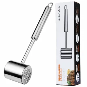 Professional 304 stainless steel meat tenderizer mallet hammer for home kitchen