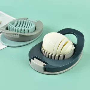 Multi-functional kitchen egg slicer tool for hard-boiled eggs with durable cutting wires.